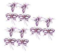Alipis 12 pcs Purple Butterfly Masquerade Masks for Women Half Face Costume Party Props for Hawaii Halloween Carnival Fancy Dress Balls and Cosplay Events