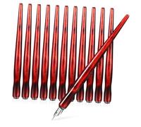 Alipis 12 Pcs Wooden Dip Pen Holders Comfortable Grip Calligraphy Supplies for Beginners and Artists Portable Stylish Color Nib Holders for Drawing Manga Sketching