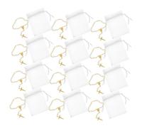 Alipis 12 Sets Mini Catholic Rosary Bracelets Faux Gold White Pearl Beads Lightweight Wrist Jewelry for Baptism Communion Wedding Party Favors Spiritual Blessings for Women Men