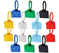 Alipis 120pcs Nylon Cable Ties with Marker Labels Self-Locking Wire Straps for Indoor Cable Management Network Power Cord Fixing Multi-Color Red Yellow Blue Green Black White