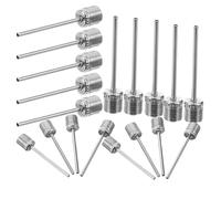 Alipis 120pcs Stainless Steel Basketball Inflator Needles Air Pump Ball Inflation Pins for Football Rugby Volleyball Leakproof Design Quick Connect Sports Ball Needle