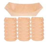 Alipis 125pcs Kraft Paper Food Boats for Fried Snacks Hot Dogs Fries Snack Trays Picnic Bbq Party Food Containers