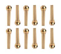 Alipis 12pcs Brass Acoustic Guitar String Pins Set, Solid Tapered Fixing Pegs for Folk and Fingerstyle Guitar Bridge, Suitable for Stringed Instrument Repair and Restringing