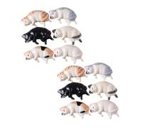 Alipis 12pcs Cat Shaped Pen Holder for Desk Organizing Manicure Tools, Made of Sturdy Resin with Fine Craftsmanship, Adorable Cottagecore Decor for Nail Art Accessories