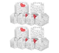 Alipis 12pcs Christmas Party Favor Boxes Large DIY Color Your Own Cardboard Treat Boxes with Handles Gingerbread House Design for Holiday Candy Cookie