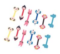 Alipis 12pcs Cute Cartoon Animal Cable Organizers Wire Holders for USB Charging Earphone Cord Management Reusable Cable Ties for Home Office Electronics Random Color Random Style