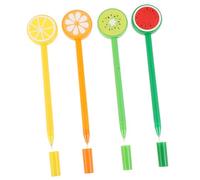 Alipis 12Pcs Cute Fruit Shaped Gel Pens for Smooth Writing Cartoon Stationery Ergonomic Design Comfortable Grip School Office Pupil Prize