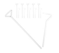 Alipis 12pcs Glass Cell Spreaders Laboratory Glass Rods Triangular and L-shaped Sterilization Safe Inoculating Spreader Tools for Petri Dish Microbiology Classroom Use