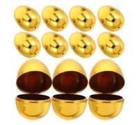 Alipis 12pcs Golden Easter Eggs: 2. 3 Inch Fillable Plastic Eggs - Surprise for Easter Hunt Basket Stuffer Party Favors