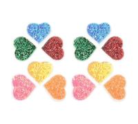 Alipis 12pcs Heart Sequin Iron-on Patches for Clothes, Polyester Embroidery Applique Delicate and Elegant Design, for DIY Clothing Decoration at Home Or Shopping Mall Random Color