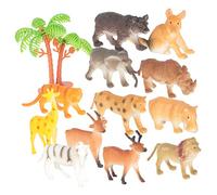 Alipis 12pcs Jungle Animals Figurines Creative Wild Animal Models for Shower Decorations for Cake Topper Party Decor Educational Playset for Boy Girl