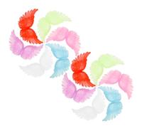 Alipis 12pcs Luminous Angel Wing Craft Patches for DIY Party Decorations, Semi- Plastic Wings, Mixed Colors, 10cm, Suitable for Clothing, Backpacks, and Christmas Tree Random Color