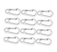 Alipis 12pcs Mini D-shaped Key Holder Clips for Belt Loop Alloy Key Rings with Enlarged Opening Practical Waist Belt Attachment for Men Tools and Outdoor Use