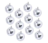 Alipis 12pcs Mirror Disco Ball Creative Hanging Party Disco Ball Light Effect Party Glass for Wedding and Christmas Mirror Decor