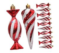 Alipis 12pcs Plastic Peppermint Candy Ornaments Set Vibrant Hanging Decorations for Christmas Tree for Home and Enhance Festive Spirit and Inspire Creativity