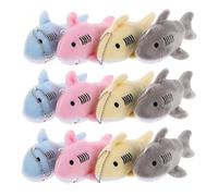 Alipis 12pcs Plush Shark Keychain Pendants Ocean Animal Bag Charms Cute Stuffed Mini Shark Plushies for Backpacks Party Favor Fillers Educational Life Accessories