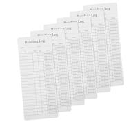 Alipis 12pcs Reading Log Bookmark for Book Tracking with Borrow Card Design Elegant Library Cards for Teachers Students Book Lovers Stylish Reading List Journals