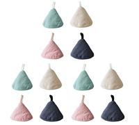 Alipis 12pcs Saucepan Lids Only Heat Cover Insulated Tap Cover Kettle Protector Frying Pan Pot Caps Triangle Pot Caps Handle Easy to Clean Household Supply Random Color