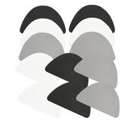 Alipis 12pcs Self-adhesive Shoe Repair Patches Pu Heel Repair Stickers for Boots Sneakers High Heels Patch Kit with White Gray Black Easy Application for Worn-out Soles