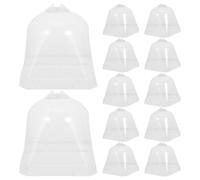 Alipis 12pcs Square Plastic Seedling Dome with Ventilation Holes for Plants