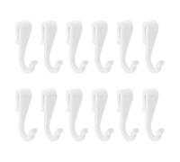 Alipis 12pcs White Plastic Kitchen Grid Rack Hooks for Wire Shelving Units, Household Utility S Hooks for Hanging Utensils, Towels, Bags, and Kitchen Accessories