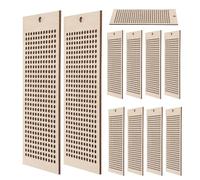 Alipis 12pcs Wooden Cross Stitch Bookmark Frames 6x13cm Unfinished Rectangular DIY Embroidery Craft Tags for Handmade Bookmarks and Sewing Accessories