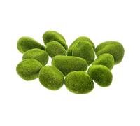 Alipis 13pcs Artificial Moss Stones Simulated Green Micro Landscape Adornment for Garden Bonsai Fish Tank Home and Office Decoration Lightweight Vivid Faux Moss Rocks