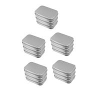 Alipis 15 pcs Rectangular Tinplate Metal Hinged Boxes Portable Storage Containers with Tight Seal for Candy Cards Jewelry Small Water Resistant Storage Cases