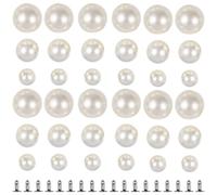 Alipis 150 Pairs Pearl Rivets Faux Pearls Rivets Elegant Round Abs Decorative Fasteners for Clothes Bridal Veil DIY Handicrafts
