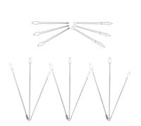 Alipis 15Pcs Drawstring Threader Tool Set Metal Sewing Loop Kit Elastic Band Thread Puller for Hoodies Pants Sweaters - Knitted Yarn Threader Accessory for Sewing and Craft Use