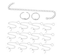 Alipis 15pcs Metal Hanging Chains with Hooks for Parking Sign Suspension Weatherproof Stainless Steel Chains for Reserved Parking Spaces Outdoor Car Park Use