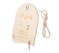 Alipis 15x17.5cm Wooden Pregnancy Test Sign Stand with 10.3x13cm Base Vintage Style Keepsake for Mom