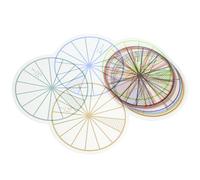 Alipis 16 Sheets Fraction Circles Educational Math for Boys and Cognitive Learning Tool with Smooth Edges for Elementary School Fraction Understanding and Counting Skills Development