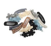 Alipis 16pcs Matte Flower Hair Clips Large Floral Claw Barrette Hair Accessories for Women Gentle Hold Styling Vintage-inspired Decorative Clips