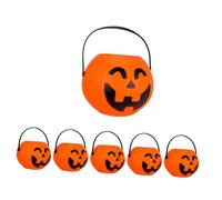 Alipis 18 pcs Halloween Pumpkin Buckets Candy Storage Trick Pots Party Favor Buckets for Decorative Pumpkin Candy Holders for Festive Halloween Decor and Treats