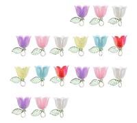 Alipis 18pcs Lily Flower Charms Cute DIY Jewelry Making Beads Bell Flower Dangle Pendants Charms Supplies for Necklace Earrings Keychain Crafts