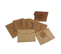 Alipis 18pcs Retro Kraft Paper Thank You Cards Party Invitation Birthday Flower Shop Gratitude Handwriting Greeting Cards for Wedding
