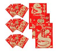 Alipis 18Pcs Year of The Snake Red Envelopes Vietnamese Money Pockets New Year Red Packets Cash Money Pouch for Lunar Spring Festival Celebration