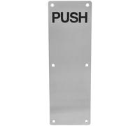 Alipis 1pc Door Push Plate Stainless Steel Finger Metal Kick Cover Shield Guard Panel Hardware Replacements Parts for Interior Fire Exit Warehouse Commercial Office Residential Wooden Entryways