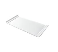 Alipis 1pc Japanese Style Ceramic Rectangular Plate with Ears Non-Slip Snack Dessert Tray for Steak Salad Pasta Party Food Serving and Display