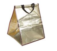 Alipis 1pc Thickened Gold Insulated Food Bag Multi-Functional Thermal Tote for Pizza Cake Meal Transport with Non-Woven Material and Easy-Clean Surface Keeps Food Warm Cold for Takeout