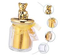 Alipis 1pc Wedding Glass Candy Box with Animal Ceramic Lid Gold Plated Decorative Storage Jar for Candies Tea Leaves and More Elegant Design for Parties and Special Occasions