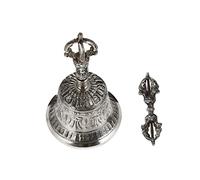 Alipis 1Set Copper Vajra Bell with Pestle Hand Made Buddhist Meditation Bell for Rituals Decorative Home Accent Easy to Hold and Use Produces Smooth Sound