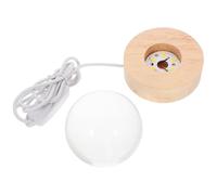 Alipis 1Set Crystal Sphere Ball with LED Light Base Transparent Decorative Ball for Home Art Craft and Photography Tabletop Ornament with Stable Stand