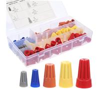 Alipis 1set Electrical Wire Connectors Spring Insert Wire Caps with High Conductivity for Safe Stable Wiring Installation 160pcs