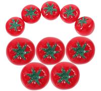 Alipis 1set Miniature Tomato Fake Plants Tomato Small Miniature Fake Fruits Faux Plant Foam Bananas Sweets Home Jelly Pots with Lids Fake Lime Slices Resin Red 20pcs