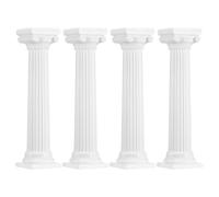 Alipis 1set Roman Column Support Rod and Pillars Wedding Cake Stands Cake Tier Display Supports Tiered Cake Stand Multilayer Cake Stand Cake Stackers for Tiered Cake White 4pcs