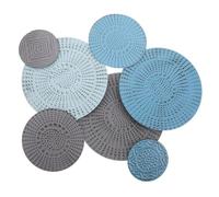 Alipis 1Set Round Metal Wall Art - Wrought Iron Wall Decor Round Metal Hanging Art Piece Decorative Disc Geometric Iron Plaque