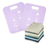 Alipis 2 Pack Shirt Folding Boards Clothes Folder for T-Shirts and Shirts Laundry Organizer Lightweight Plastic Folding Helper for Closet and Travel 12.01 X 9.96 X 0.04 Inch