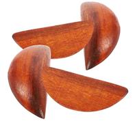 Alipis 2 Pairs Peach Wood Divination Cups with Sturdy Build and Smooth Surface, Mystical Taoist Fortune Telling Tool for Spiritual Divination and Room Decoration